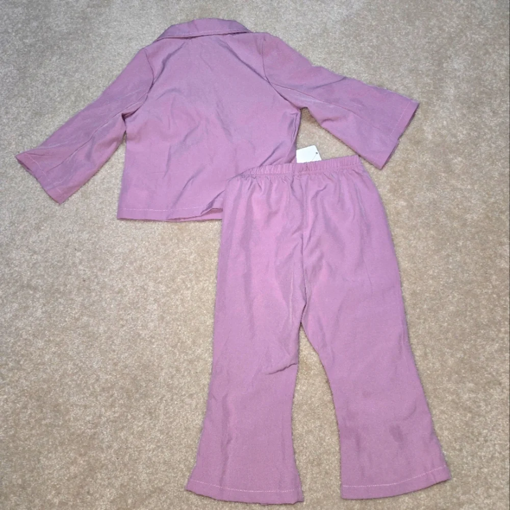 SHEIN Girl's 12-18M Heart Button Blazer and Pants Set NEW